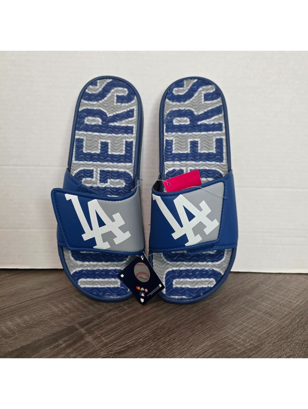 MLB Los Angeles Dodgers Slide Sandals Size Large 11-12 Blue